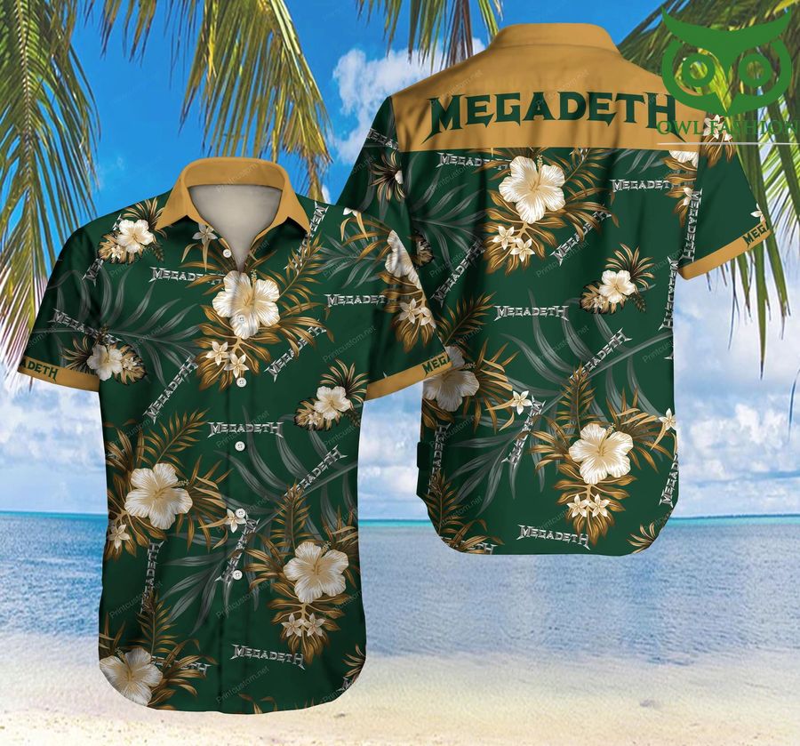 18 Tlmus megadeth green tropical forest Hawaiian Shirt