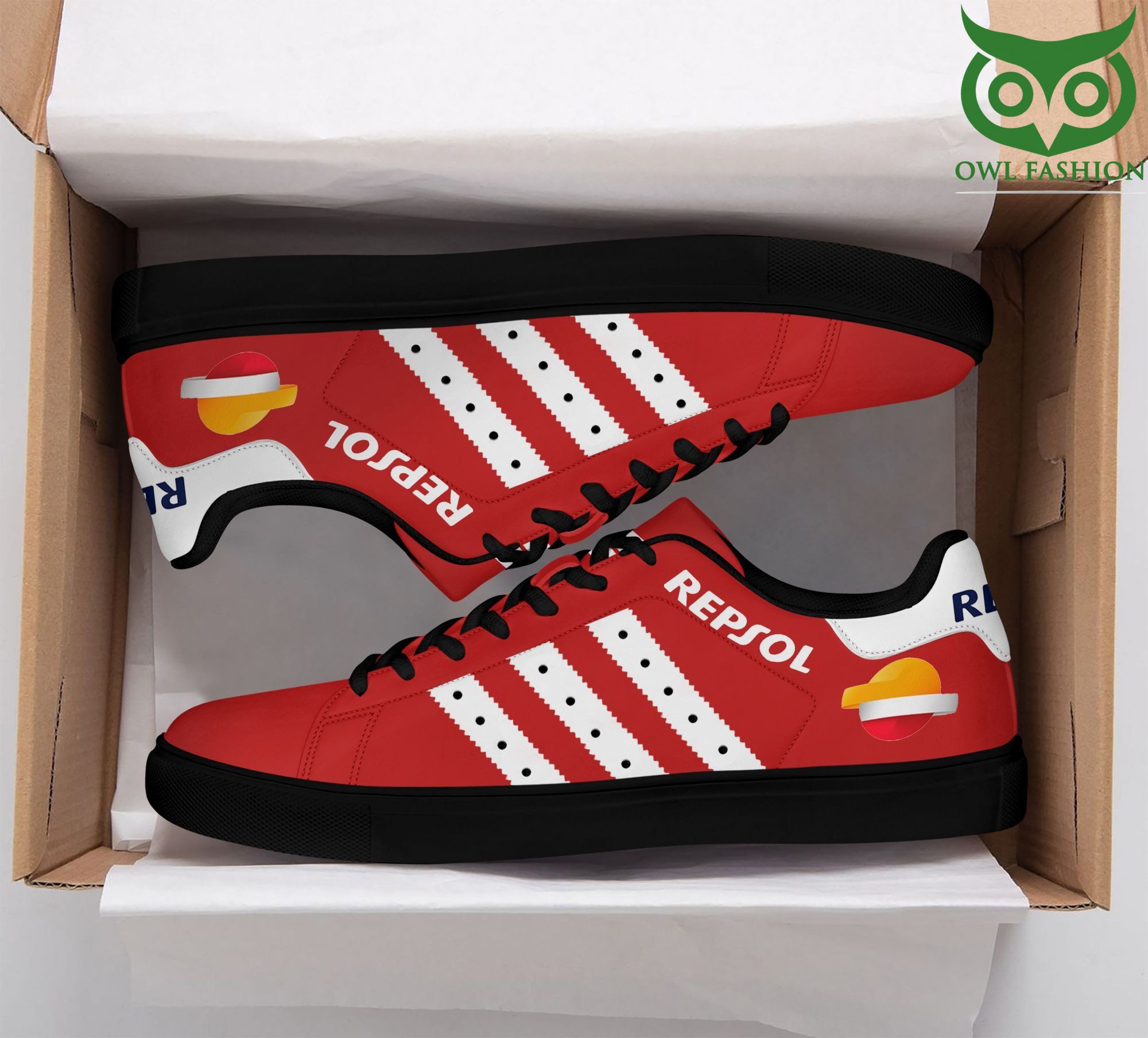 146 Repsol Honda red mixed white Stan Smith shoes