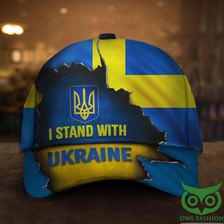 I Stand With Ukraine Sweden Flag Pray For Ukraine Anti Putin Classic Cap