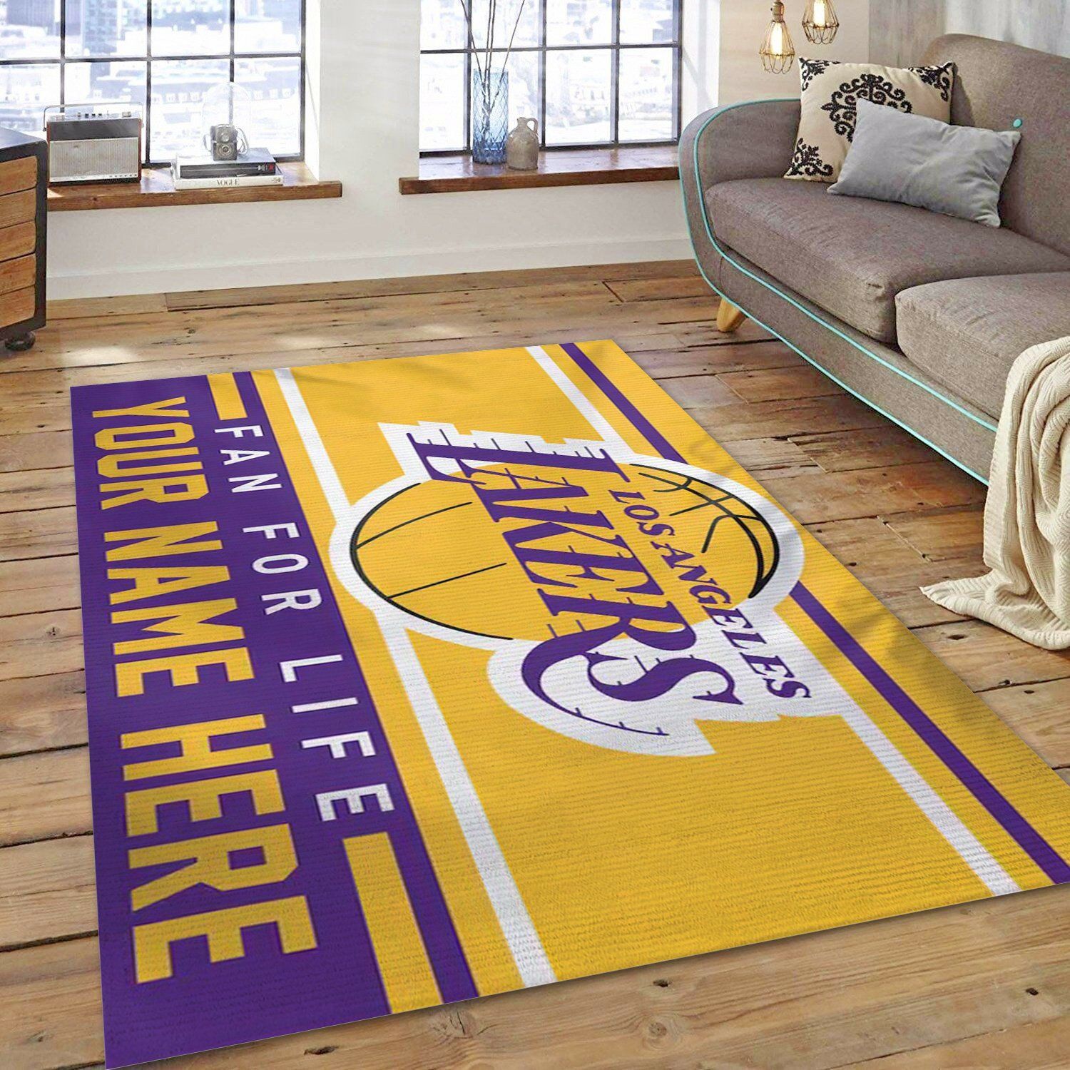 NBA La Lakers Fan Customizable Floor home decoration carpet rug