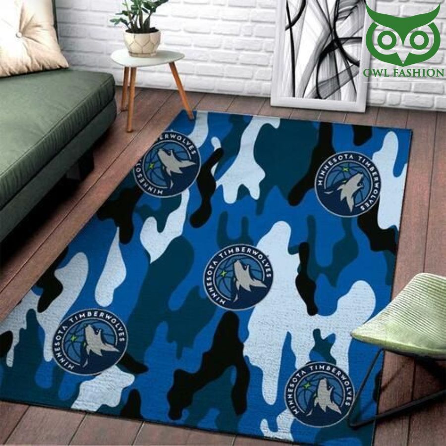 Minnesota Timberwolves Nba Basketball Camouflage home and floor decor carpet rug 