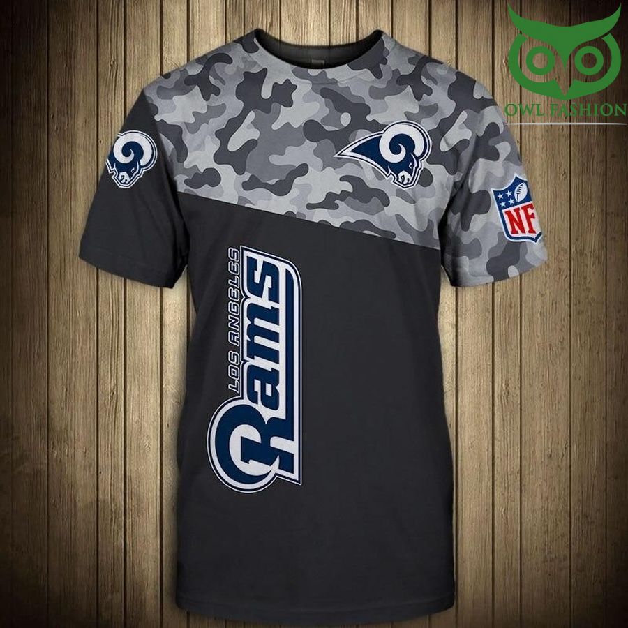 NFL Los Angeles Rams camo style logo Regular Mens Short Sleeve T-Shirt