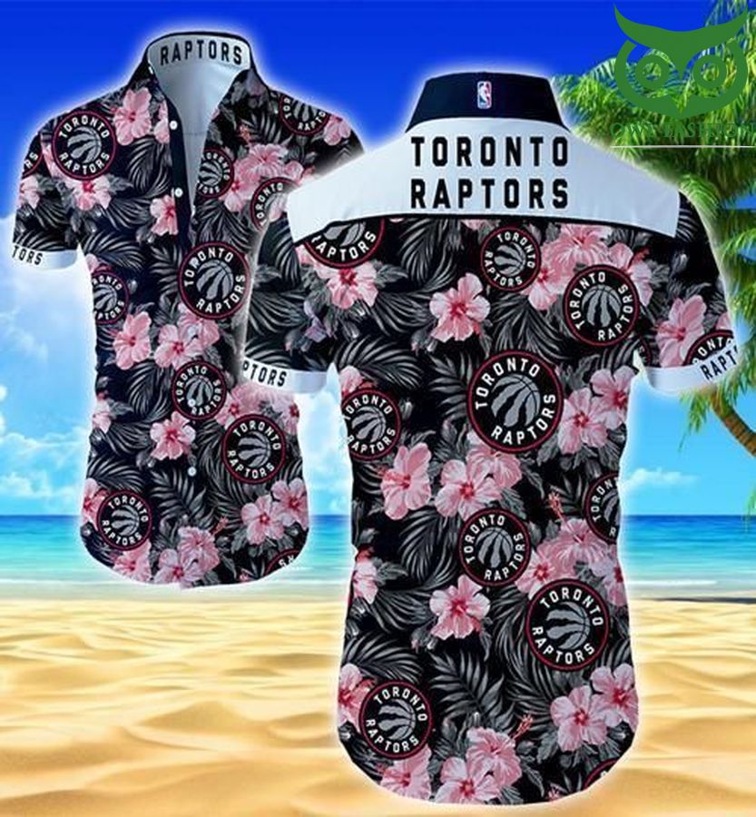 Toronto Raptors basketball team NBA Hawaiian shirt short sleeve summer wear