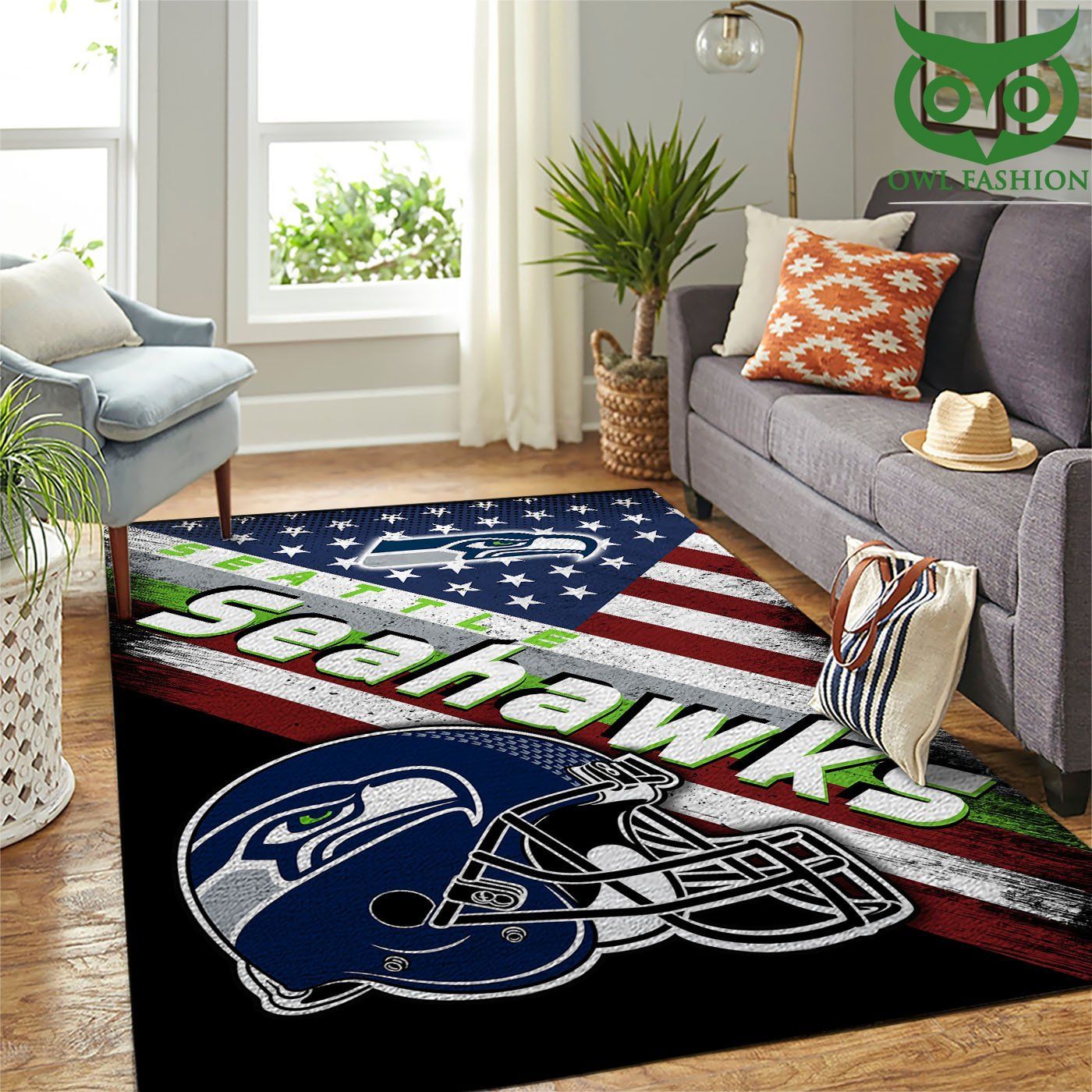 Seattle Seahawks Nfl Team Logo American Style Nice Gift carpet rug Home and floor Decoration