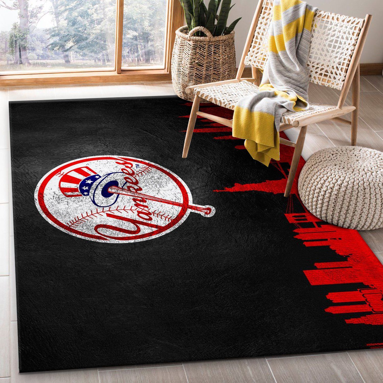 New York Yankees Skyline football Floor home decoration carpet rug