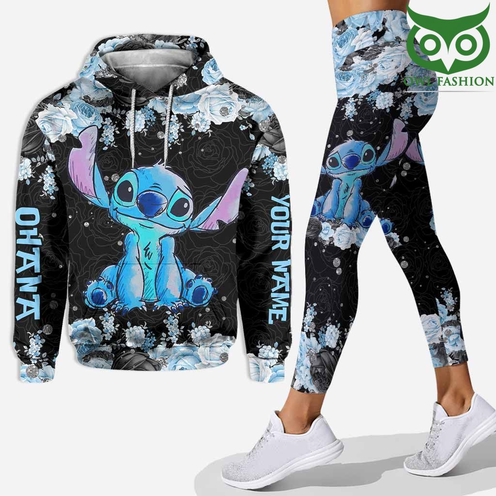 Love Ohana means family Stitch Personalized Hoodie and Leggings