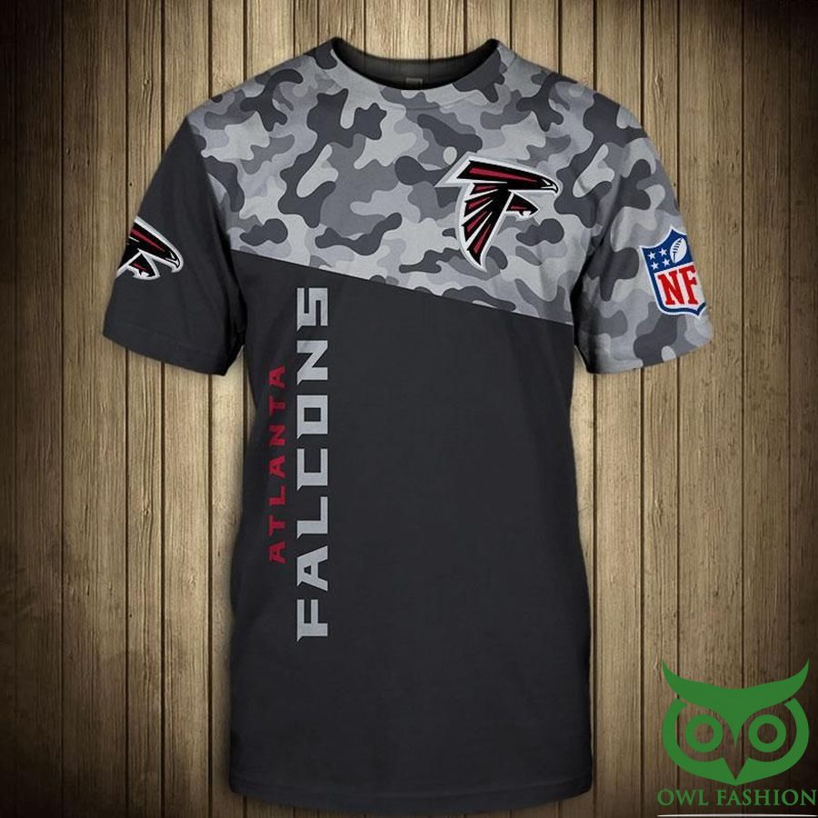 24 Atlanta Falcons Military Gray 3D T Shirt