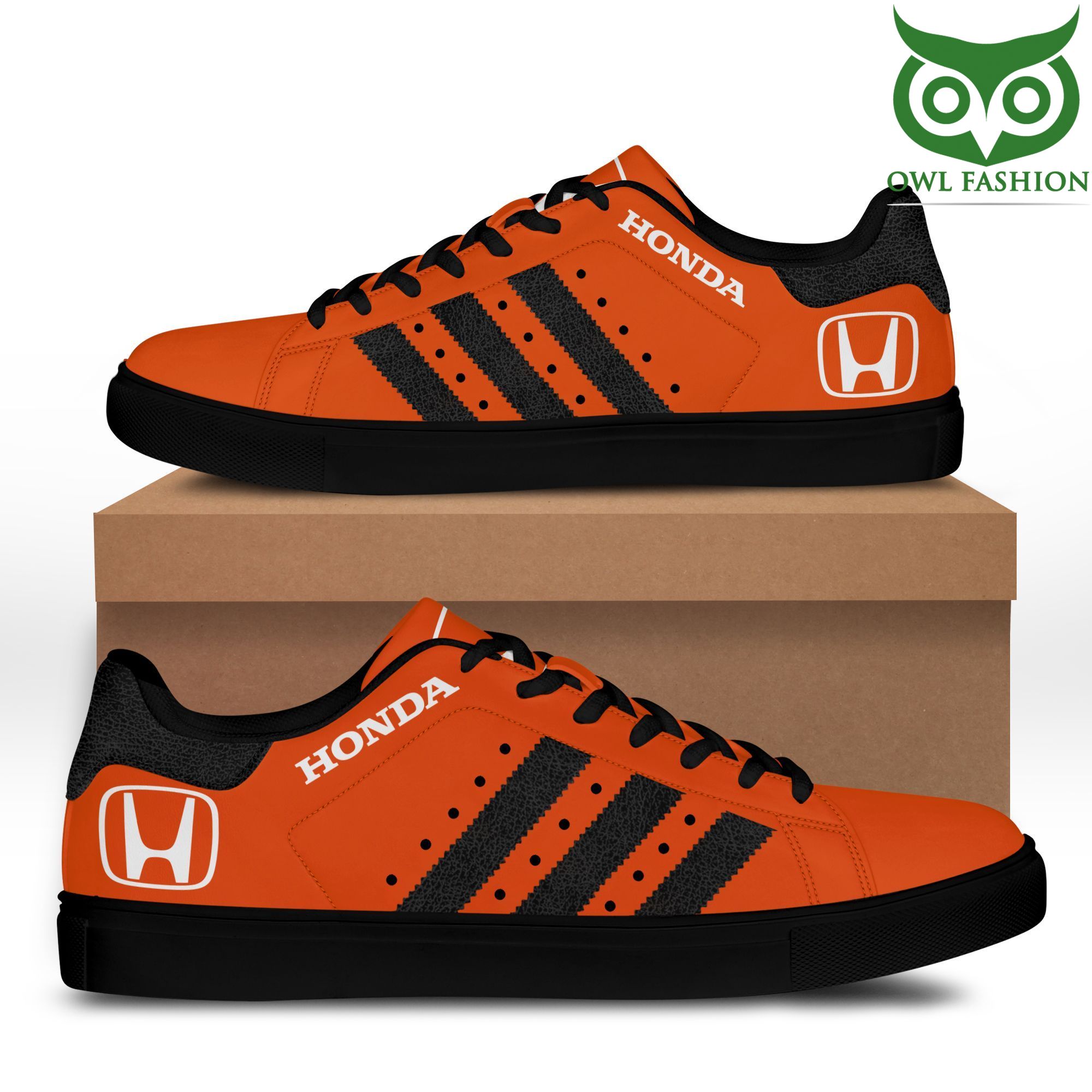 76 Limited Honda orange mixed lines Stan Smith shoes
