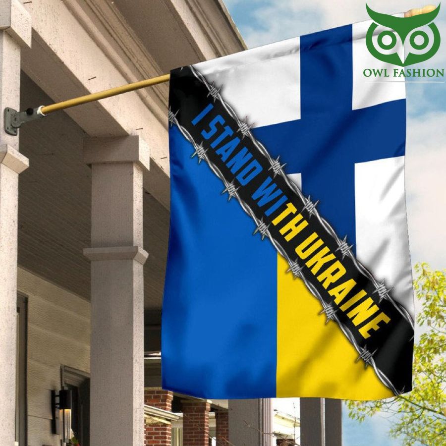 Finland I Stand With Ukraine Flag Pray Ukraine 2022 Support Ukraine