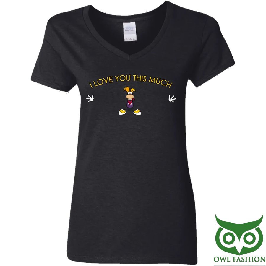 I Love You This Much Womens V-Neck 3D T-Shirt