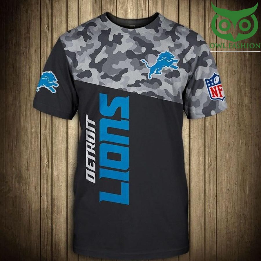 NFL Detroit Lions camo style Regular Mens Short Sleeve T-Shirt