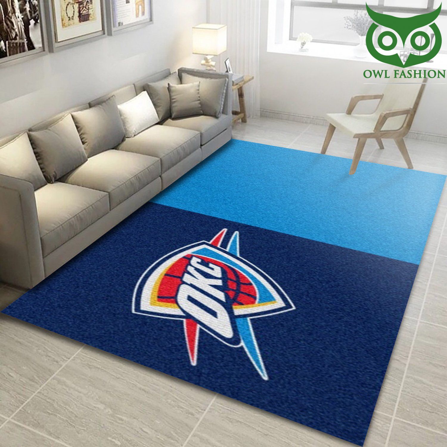 Oklahoma City Thunder Nba Logo carpet rug Home and floor Decor