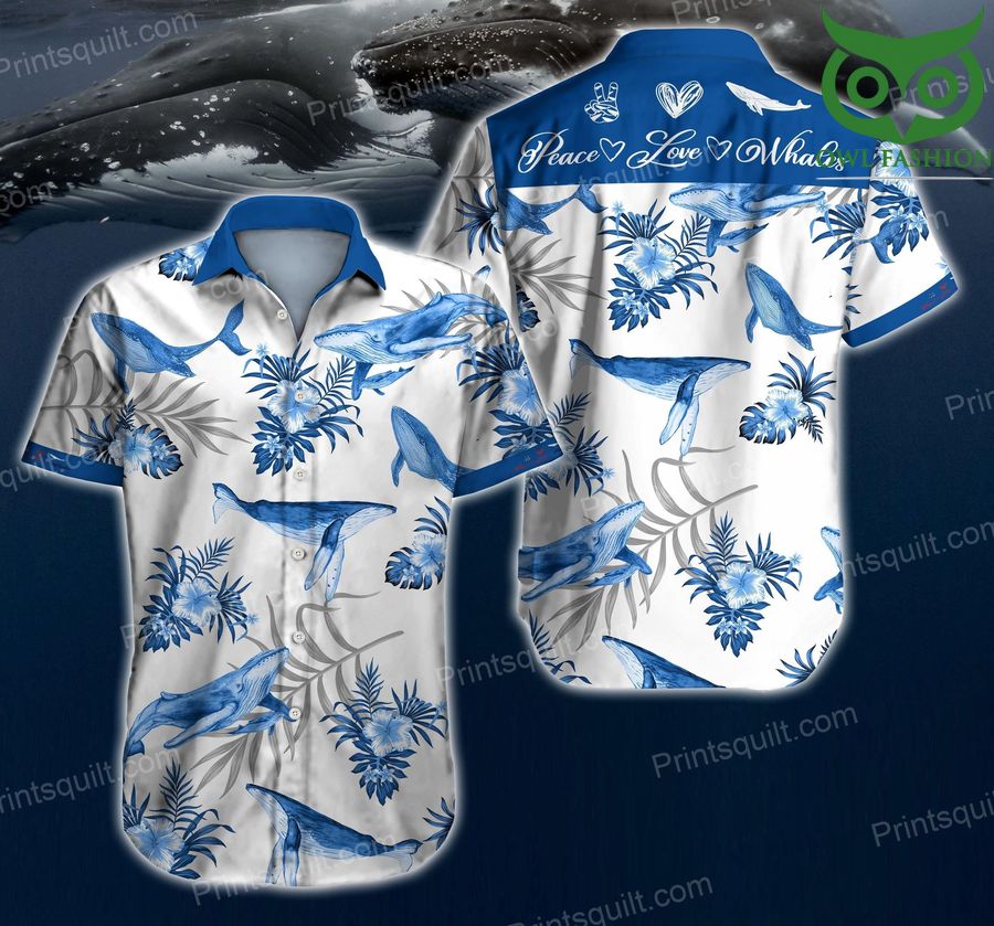 Whales Lovers 3d Hawaiian shirt short sleeve summer wear
