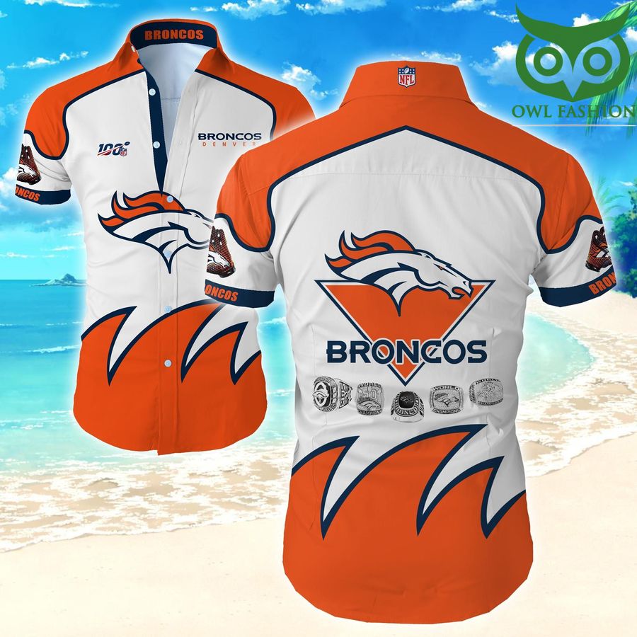 Nfl Denver Broncos tropical Hawaiian Shirt short sleeve summer wear