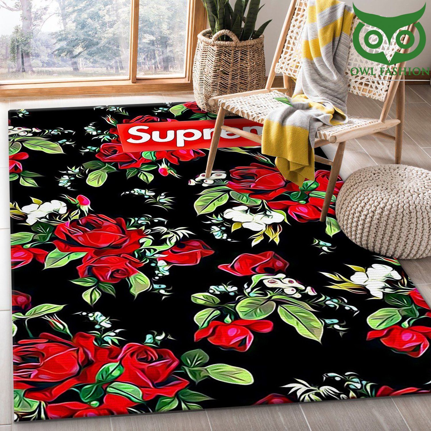 Supreme Rose home and floor decor carpet rug 