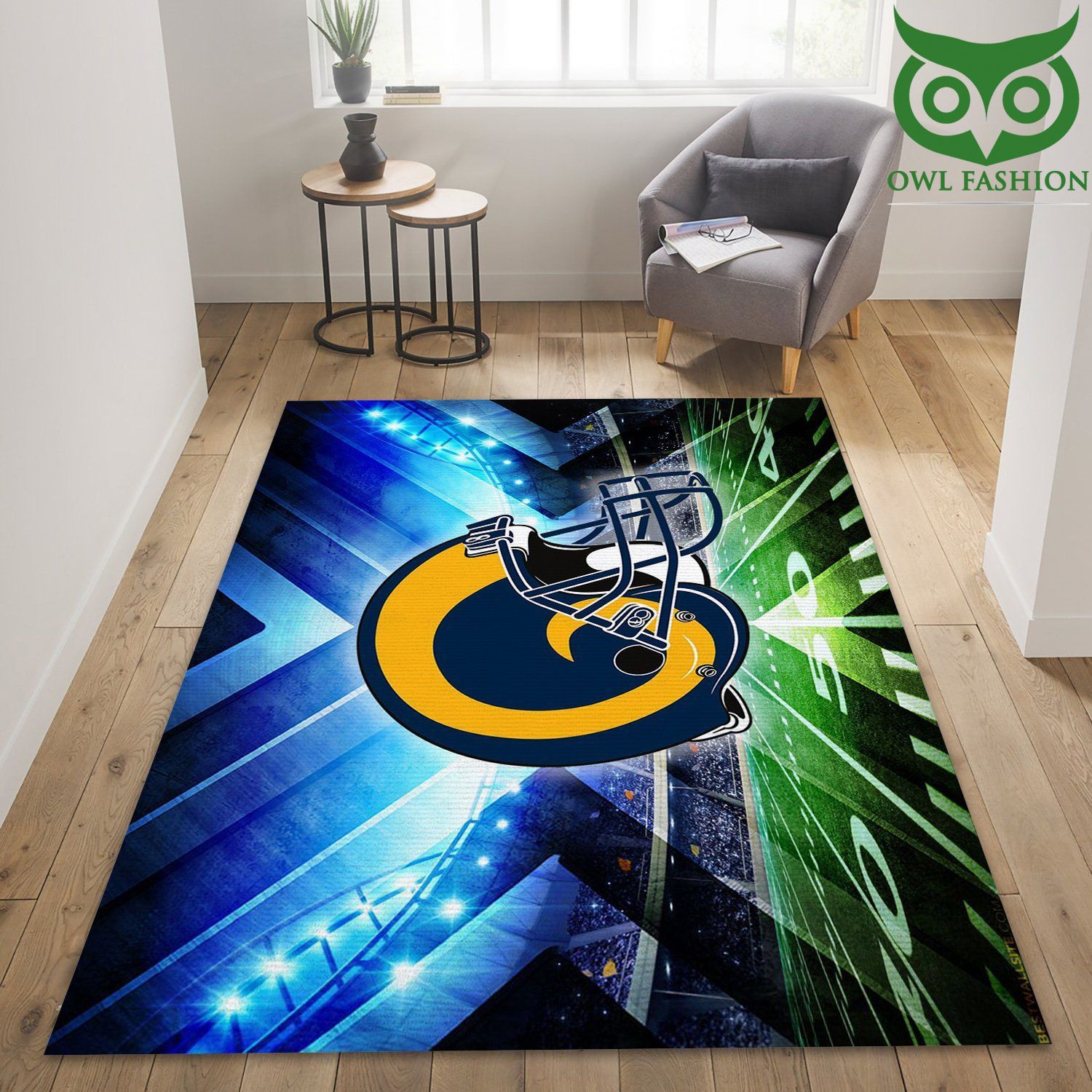Los Angeles Rams Nfl rectangle design carpet rug