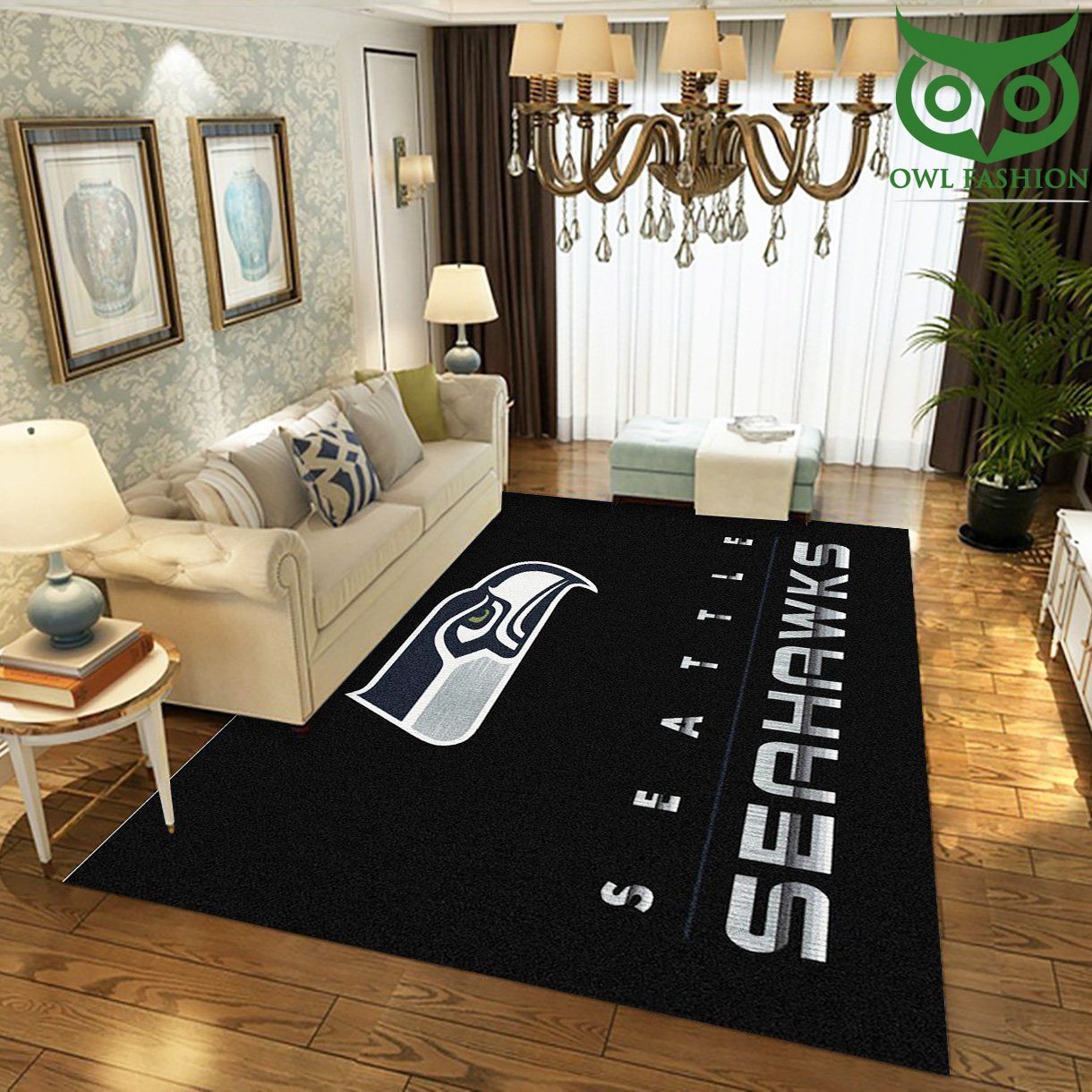 NFL Seattle Seahawks Imperial Chrome home and floor decor carpet rug 