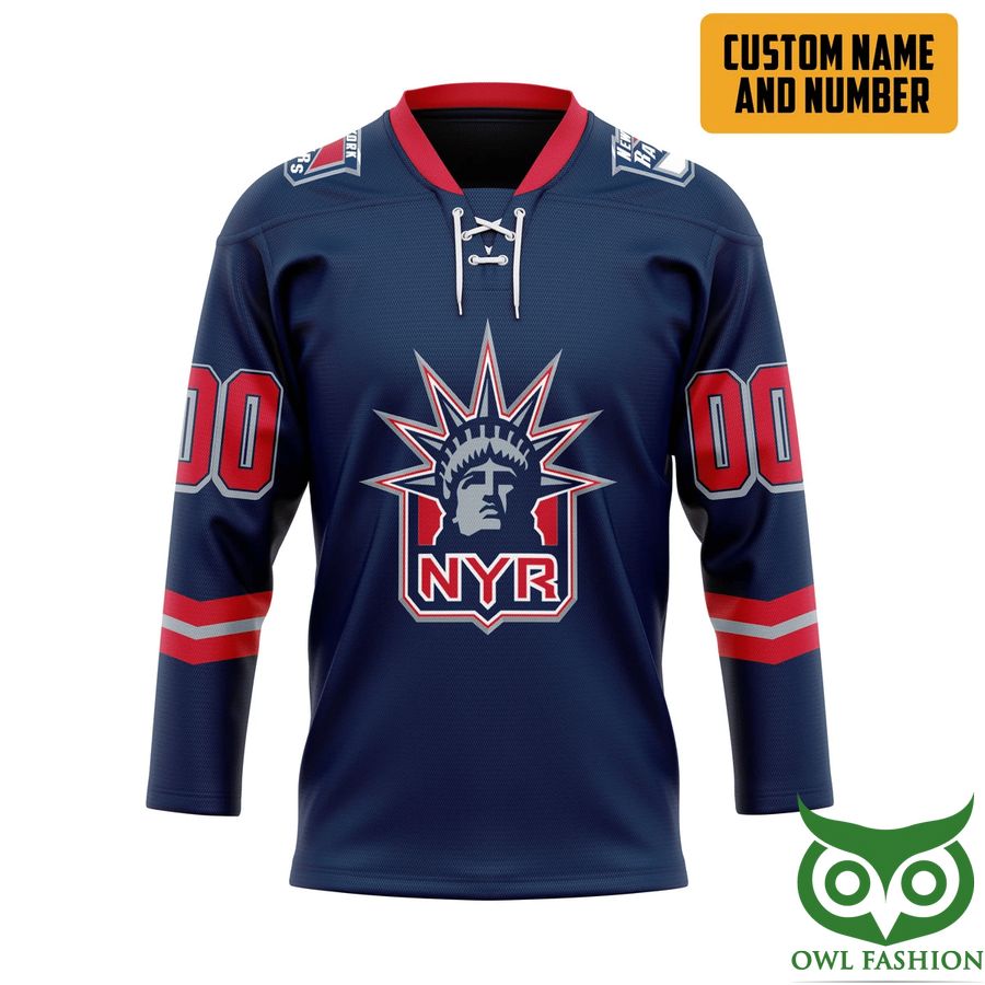 3D New York Rangers Artemi Panarin Navy Reverse Retro Custom Name Number Hockey Jersey