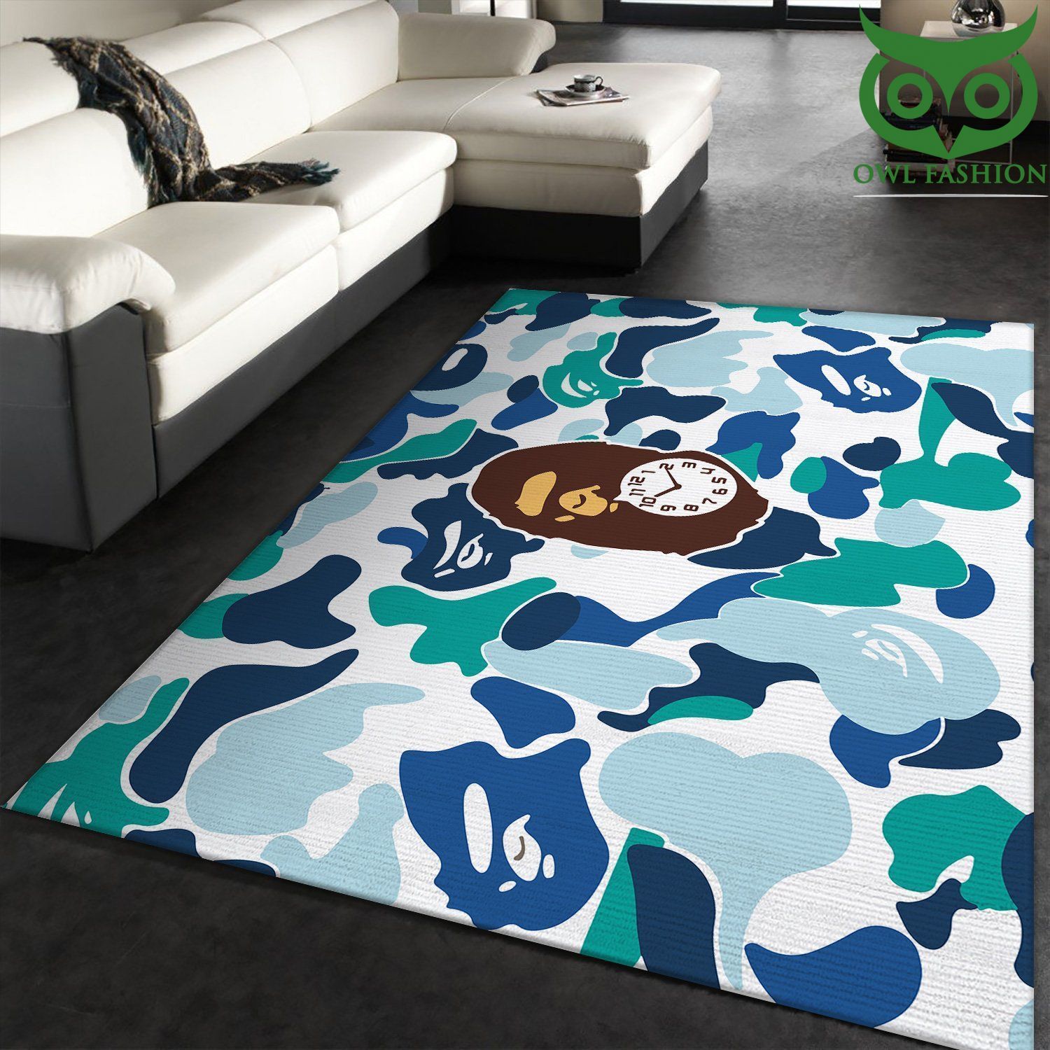 Bape Fashion Brand Camouflage Monkey decoration Carpet rug