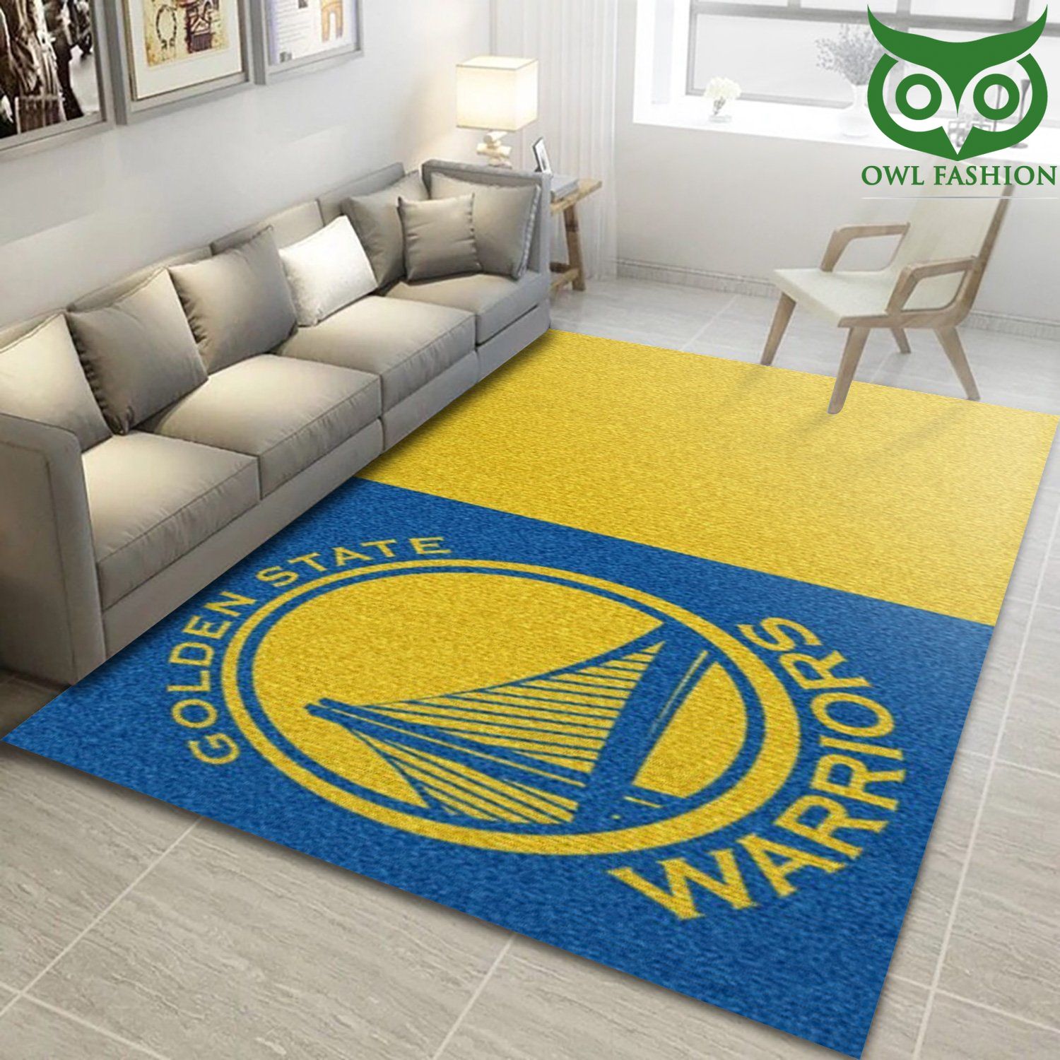 Golden State Warriors Nba room decorate floor carpet rug 