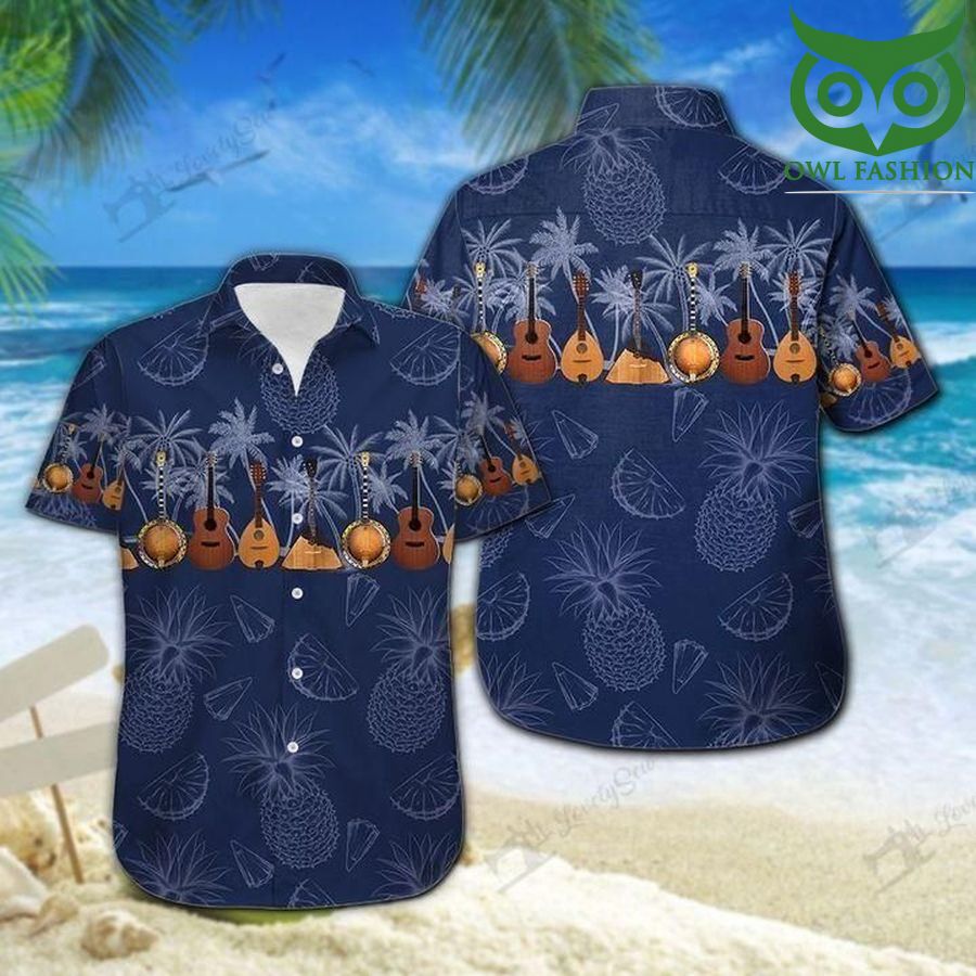 Tropical guitar Hawaiian Shirt 