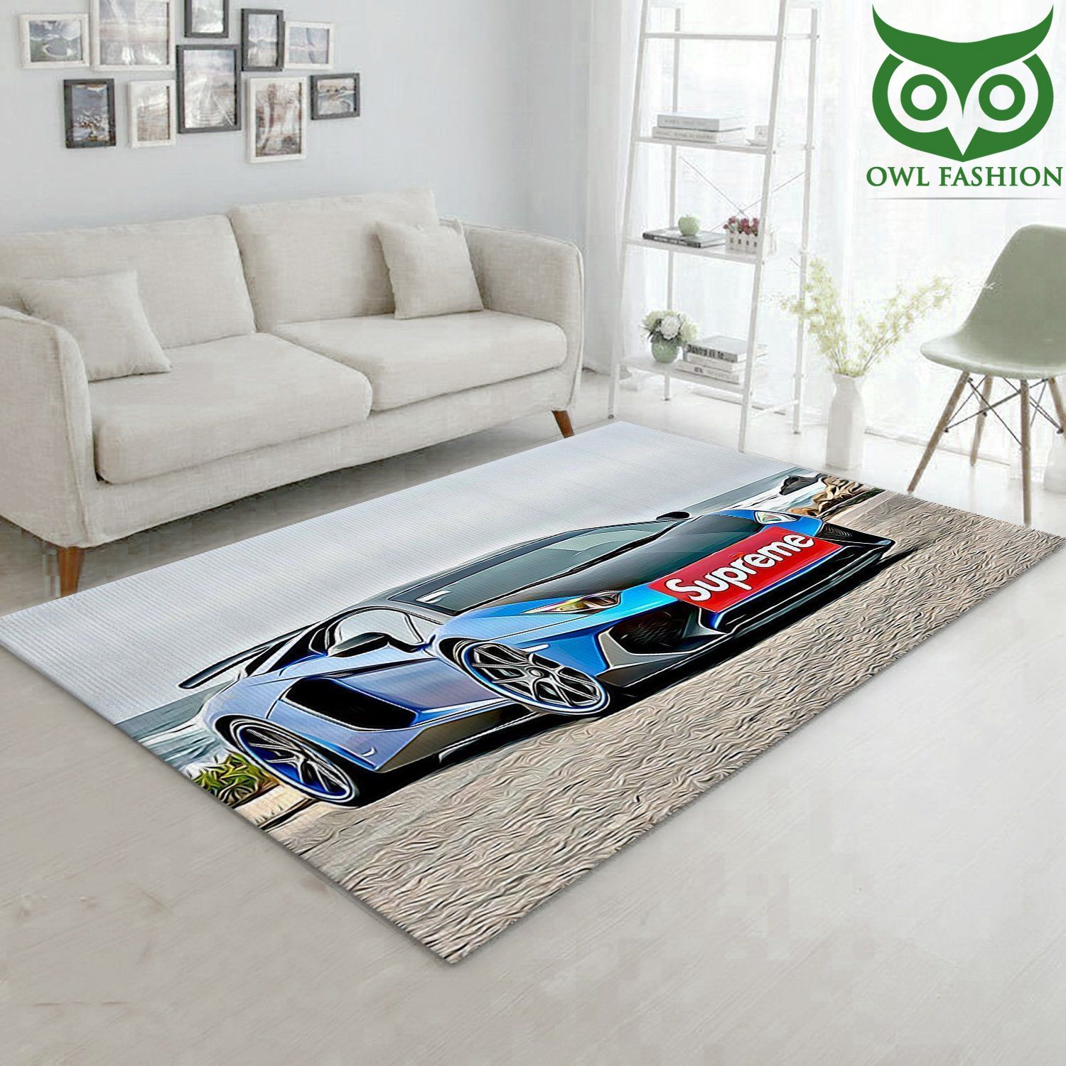 Supreme Lamborghini room decorate floor carpet rug 