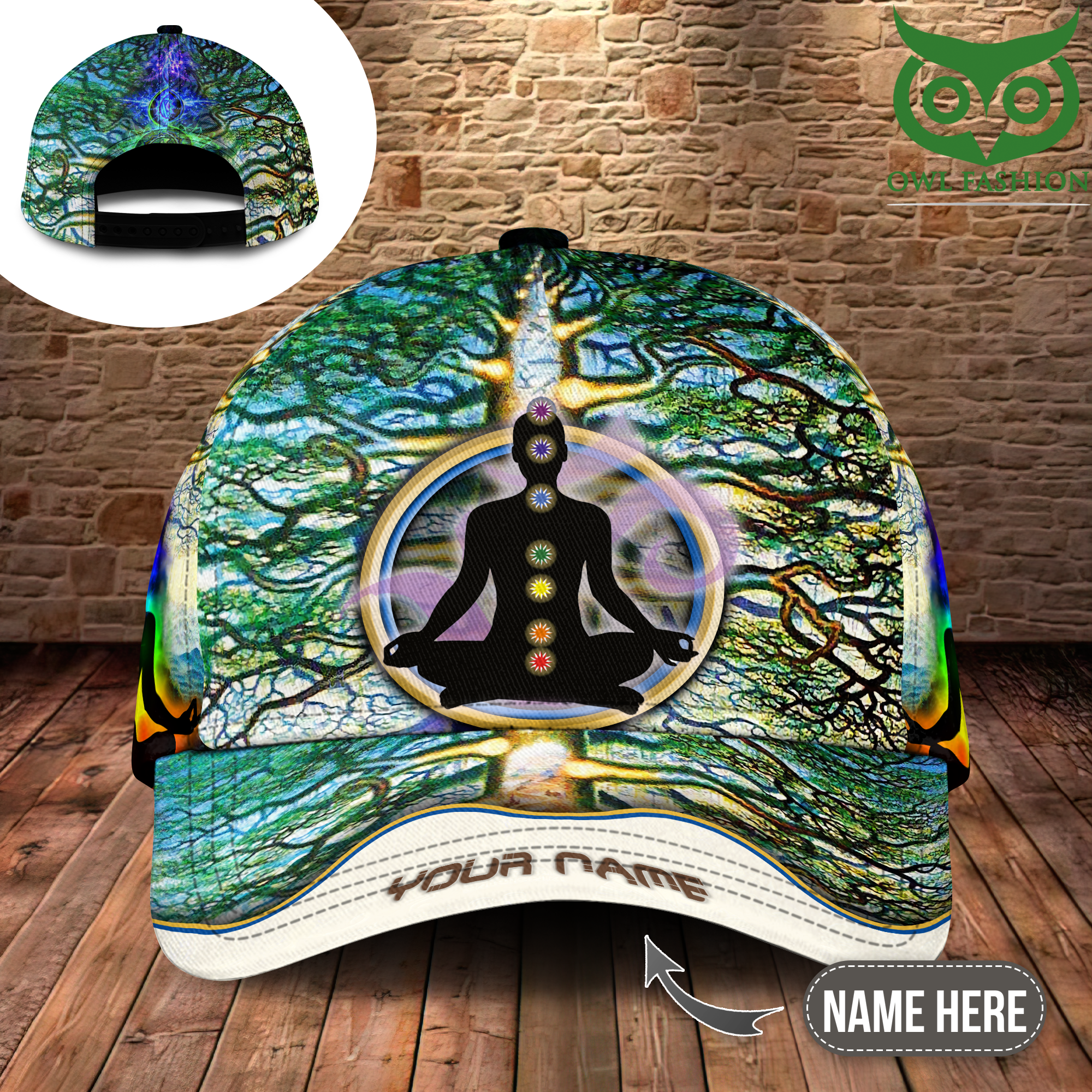32 Yoga peace comes from inside tree of life personalized Classic cap