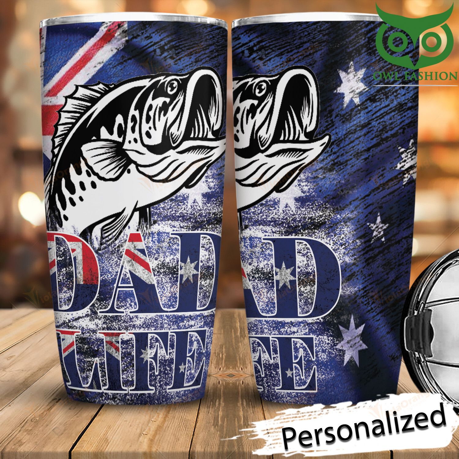 50 Special design Personalized Aus Fishing stainless steel tumbler cup