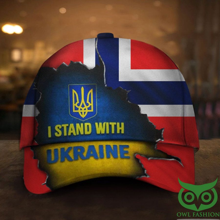 I Stand With Ukraine Norway Flag Pray For Ukraine Anti Putin Classic Cap
