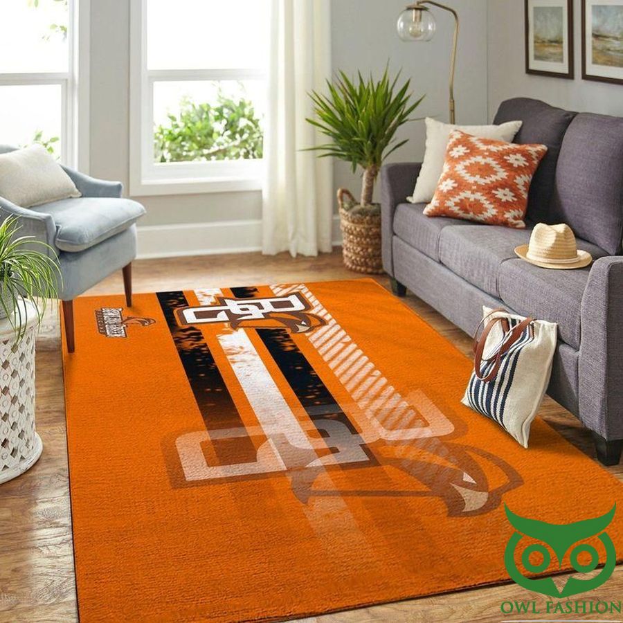 Bowling Green State University NCAA Orange with Stripes Carpet Rug