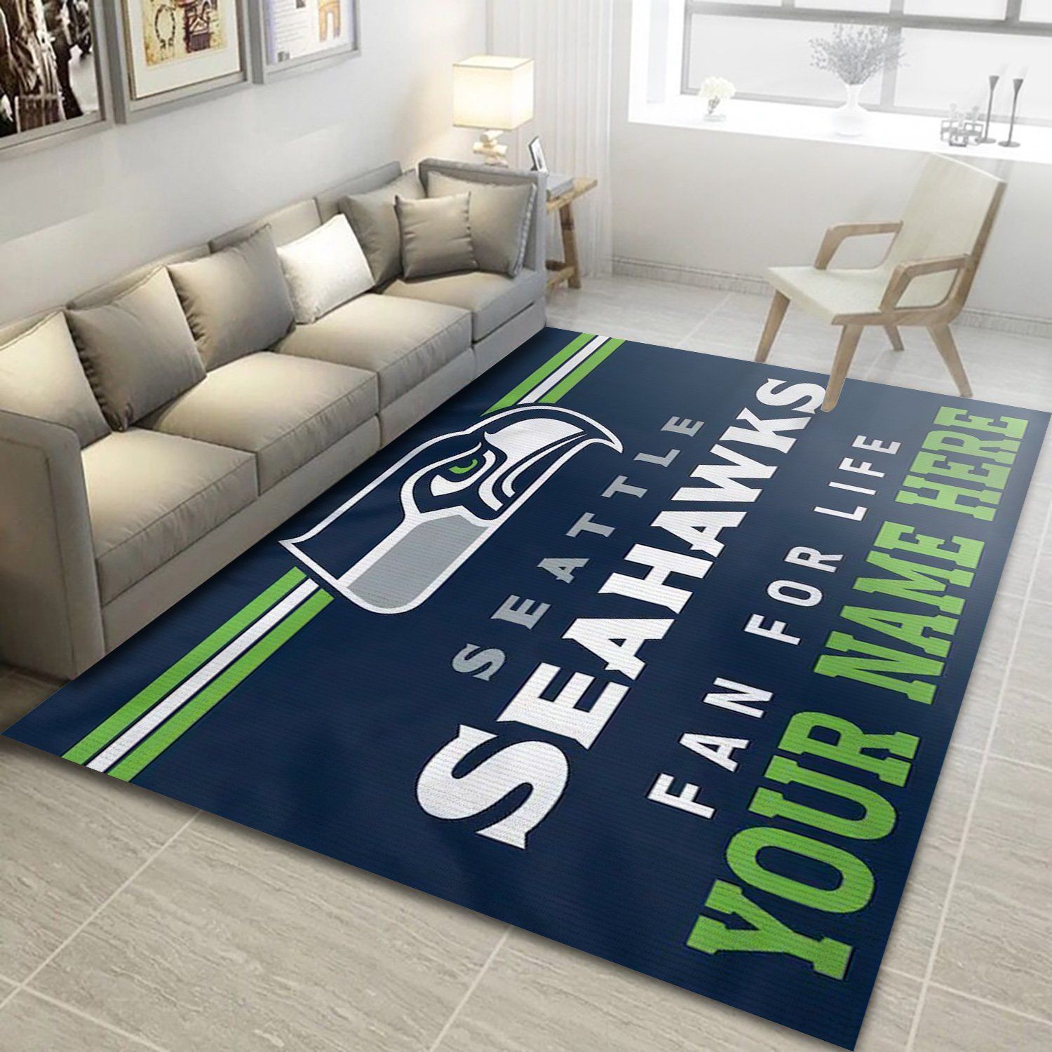 Nfl Seattle Seahawks Customizable Floor home decoration carpet rug for football fans