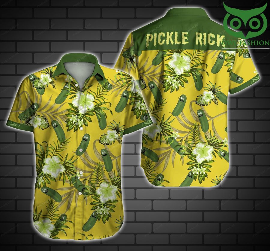 Pickle Rick Rick And Morty Hawaiian shirt short sleeve summer wear
