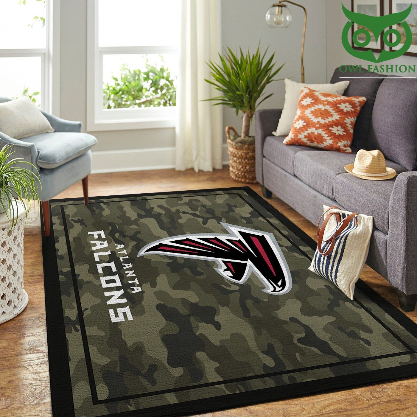 Atlanta Falcons Nfl Team Logo Camo Style Nice home decoration carpet rug