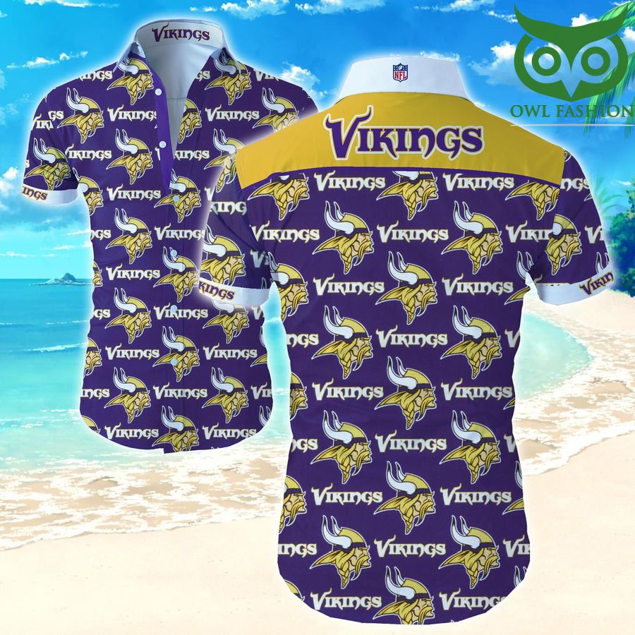Nfl Minnesota Vikings Rryek multiple logo football team Hawaiian Shirt 