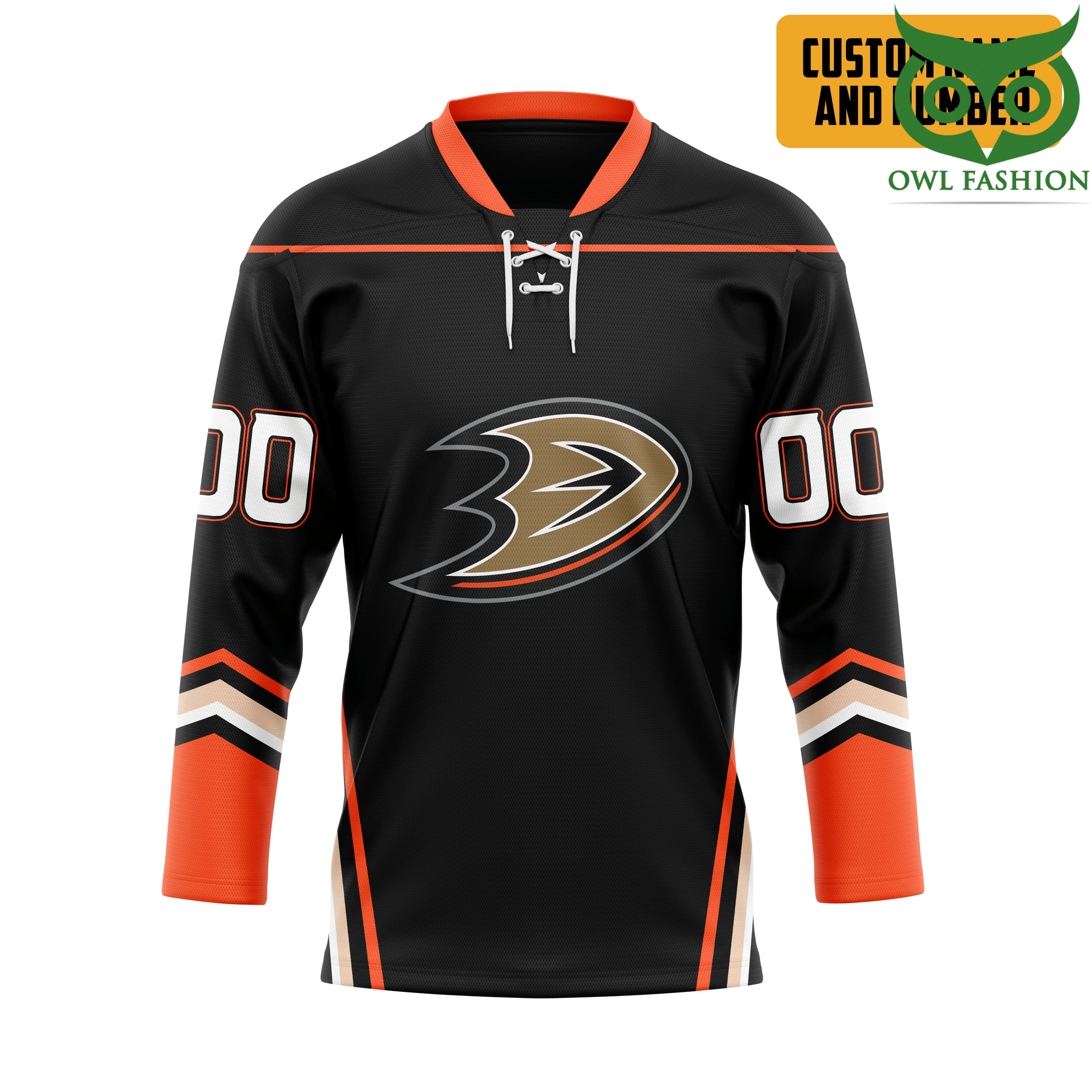 Black Anaheim Ducks NHL Custom Name Number Hockey Jersey