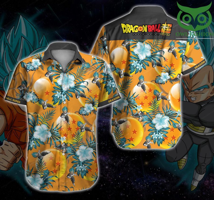 Tlmus Dragon Ball Super Vegeta Hawaiian shirt short sleeve summer wear