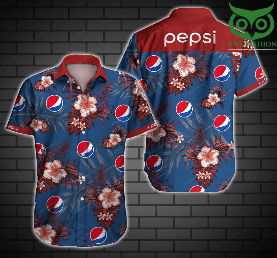 Pepsi Logo Hawaiian shirt short sleeve summer wear luxury edition