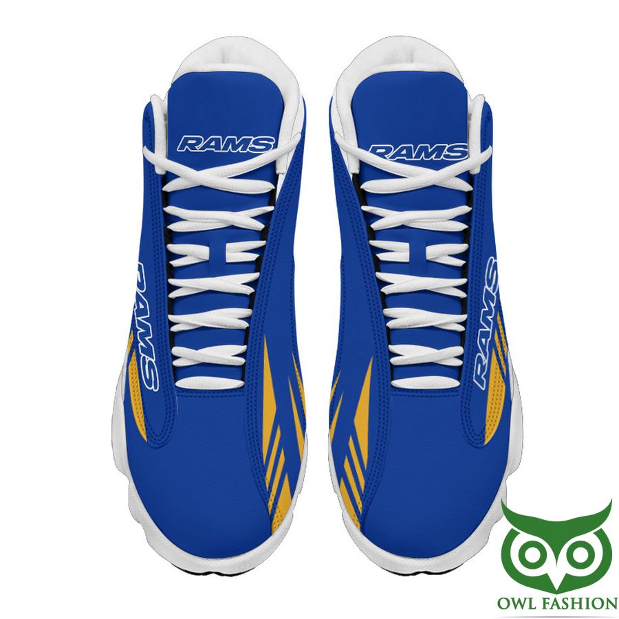 Los Angeles Rams Yellow Air Jordan 13 Shoes For Fans