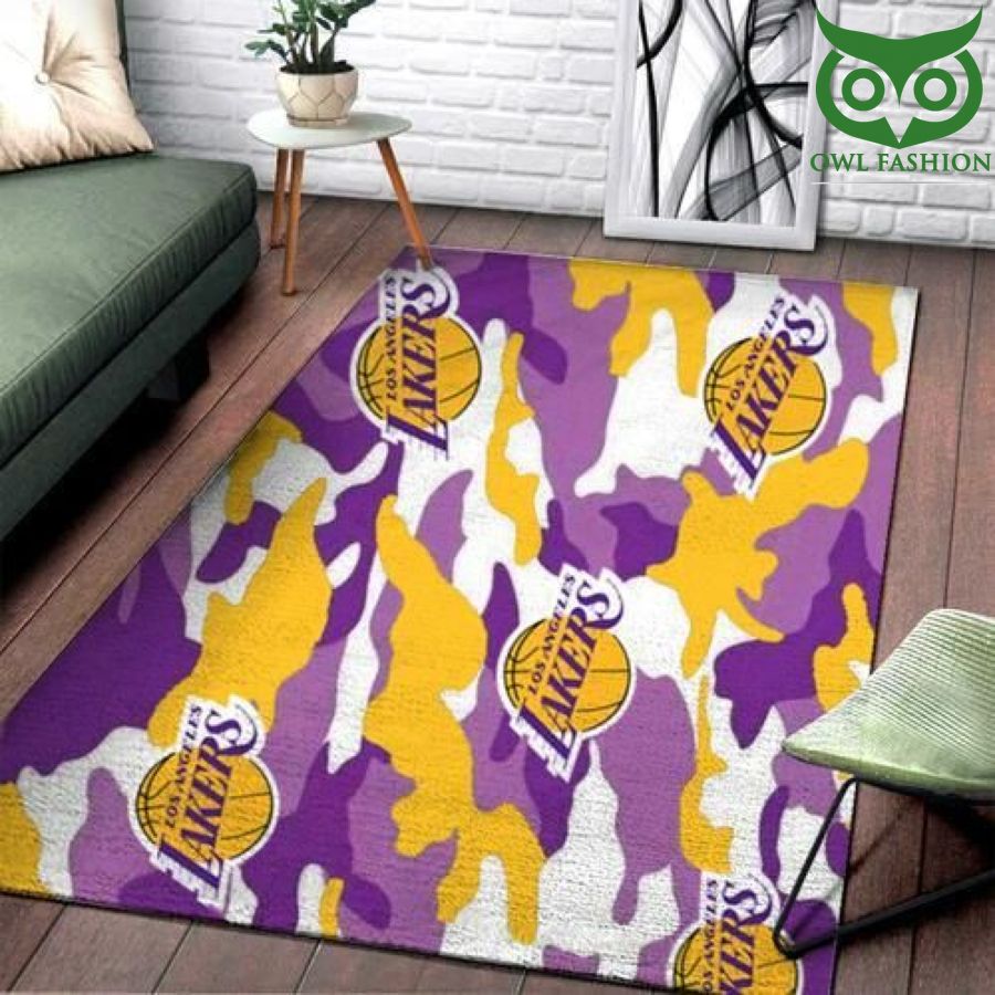 Los Angeles Lakers Nba Basketball Camouflage carpet rug