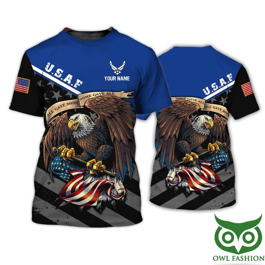 USAF All Gave Some Some Gave All Eagle USA Flag 3D T-shirt