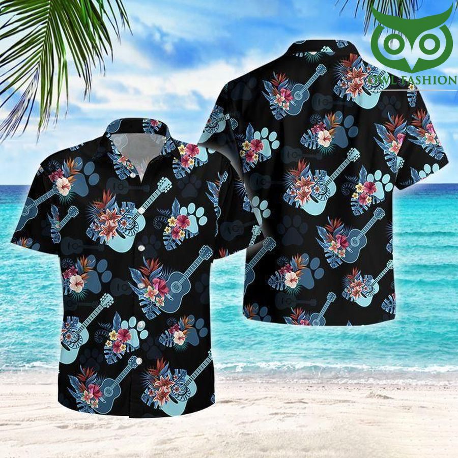 Floral guitar tropical Hawaiian Shirt 