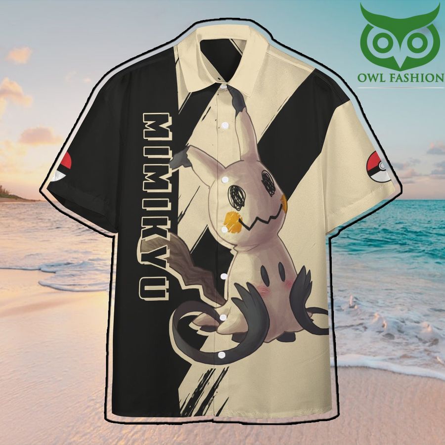 Anime Pokemon Mimikyu Hawaiian Shirt Summer Button Shirt