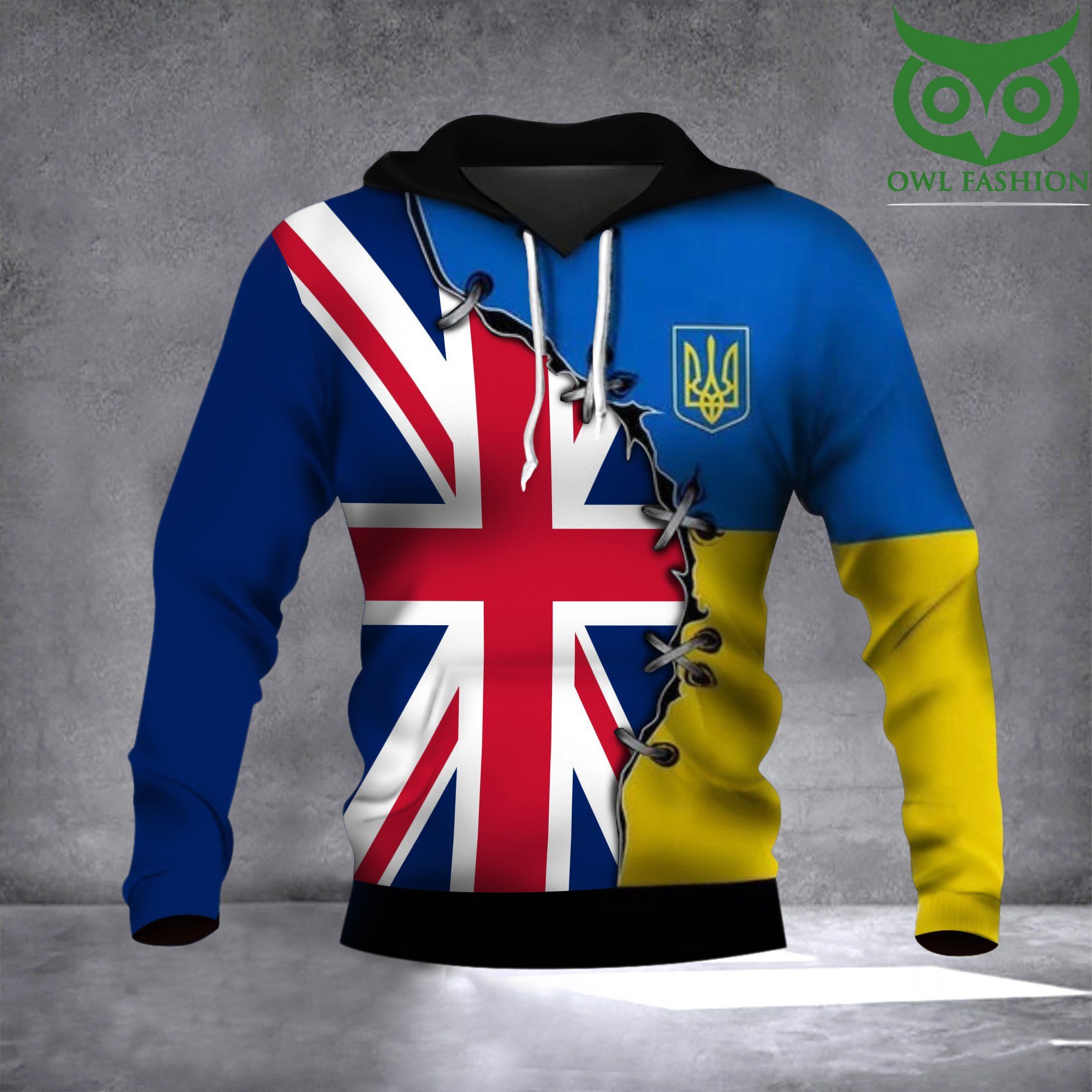 No War In Ukraine UK Ukrainian Flag Hoodie Support Ukraine 2022 Clothes
