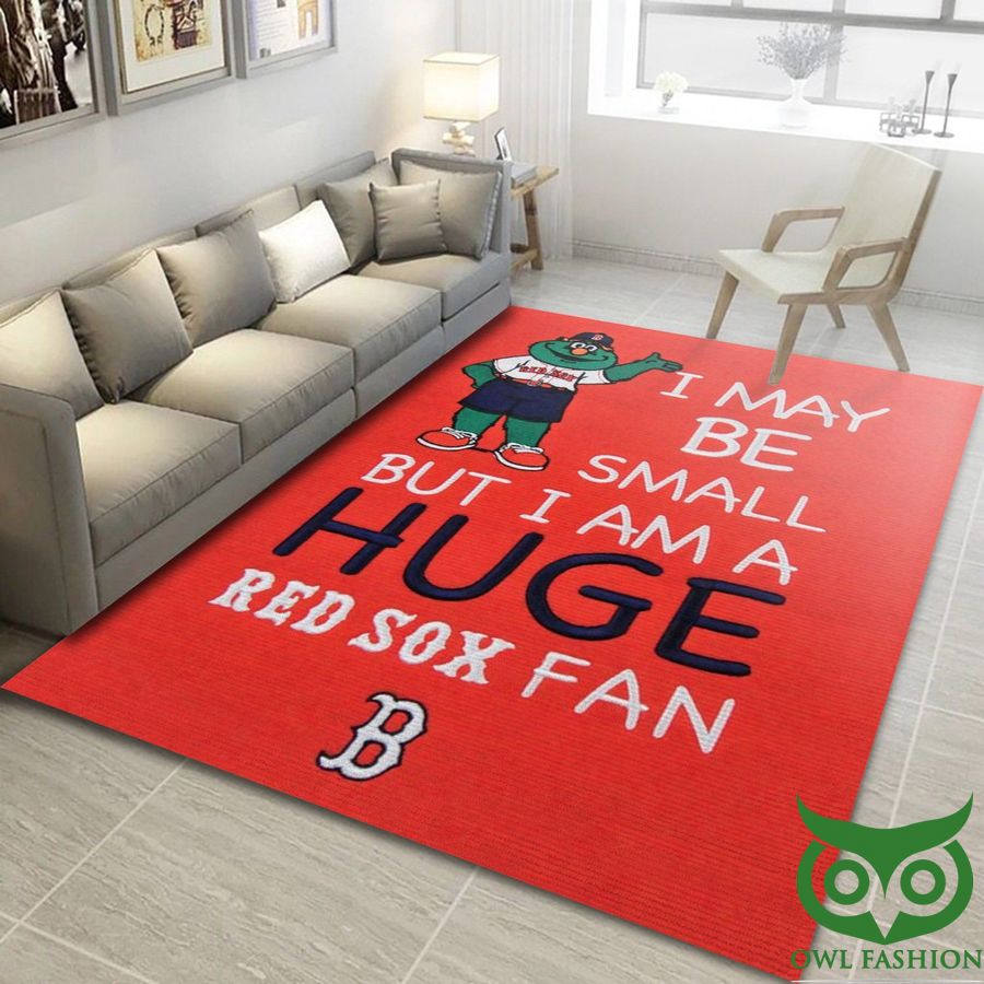 Boston Red Sox Team MLB Fan Red with Quotes Carpet Rug