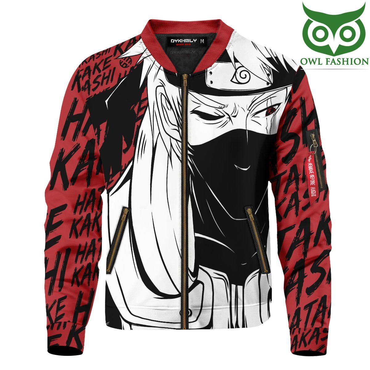181 Naruto Hatake Kakashi Printed Bomber Jacket