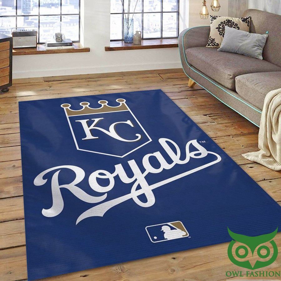 79 Kansas City Royals MLB Team Logo Dark Blue Carpet Rug