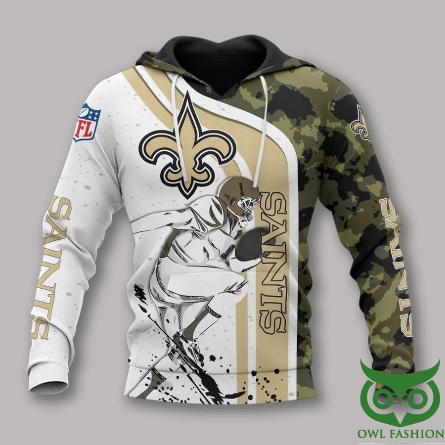 NFL New Orleans Saints player camo 3D AOP Hoodie Sweatshirt Tshirt