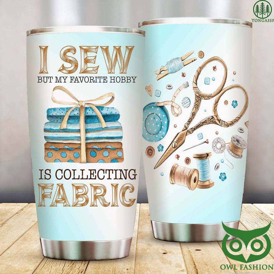 200 I Sew and Collect Fabric Stainless Steel Tumbler