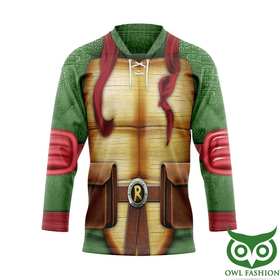 169 3D Raphael Raph Teenage Mutant Ninja Turtles Cosplay Custom Hockey Jersey