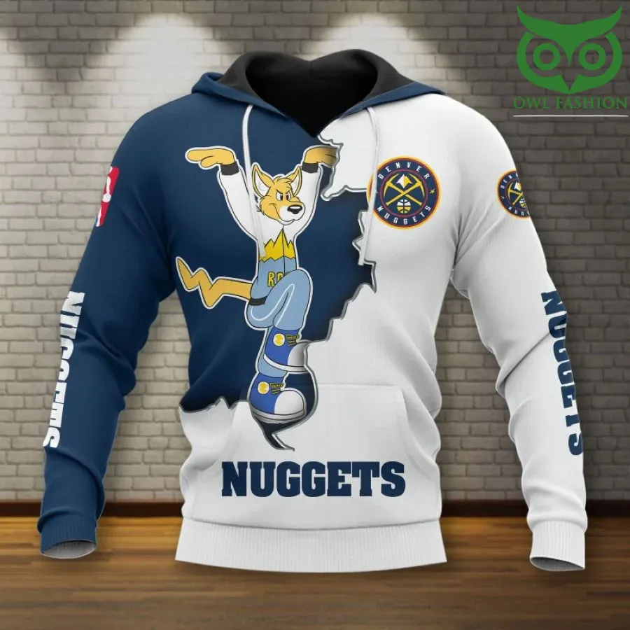 NBA Denver Nuggets Rocky the Mountain Lion team mascot basketball 3D shirt